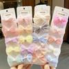 5Pc/Set Cute Girls Hair Clips Net Yarn Bows Children Barrettes Hairpins Hair Accessories For Kids Flower Hair Clip Headwear