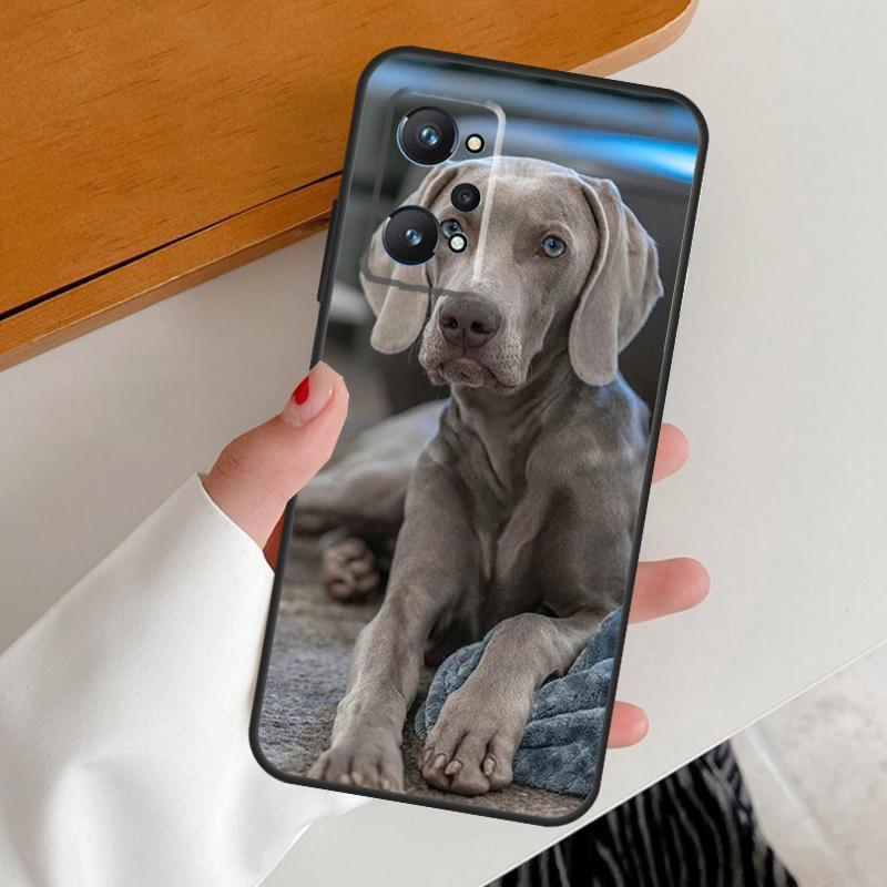 Чехол для Realme 12 Pro Plus 11 10 9 C67 C55 C53 C51 C31 C35 C33 C30 C21Y C25s GT5 GT Neo 6 с изображением собаки Веймаранер