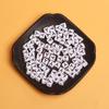 White Black Pendants Handcrafts Beading Material DIY 26 Letters Beads Bracelets Phone Chain 5.5mm Acrylic Big Hole Necklace  DIY Jewelry Accessories