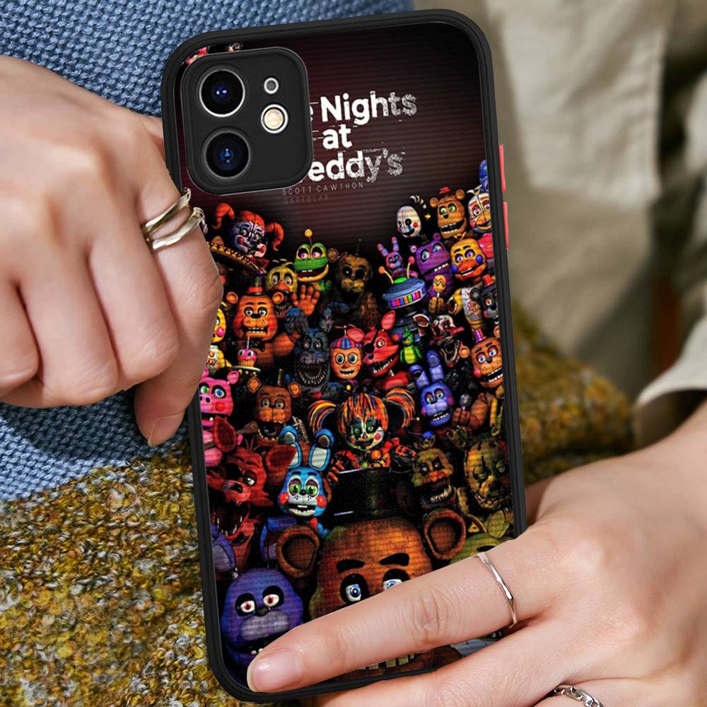 F-FNAF Пять ночей с Фредди Чехол для телефона для iPhone 16 15 14 11 12 13 Pro Max Plus 12 XS Max Задняя крышка Матовый чехол