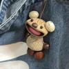 Little Bear Multi-Treasure Pendant: Handcrafted Nut Shell Car Charm & Universal Keychain Accessory