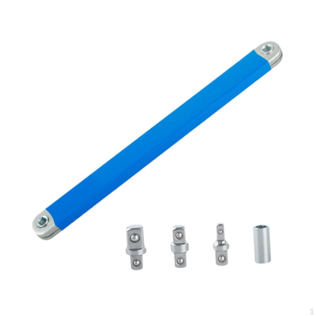 Offset Extension Wrench with Square Drive Adapters Impact Bar for Car Repair Shop