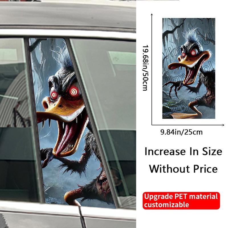 Cool Anime Animal Wolf Eagle Bear Duck Car Waterproof Stickers Auto B Pillar Sticker Car Doors Pillar Decals Accessories