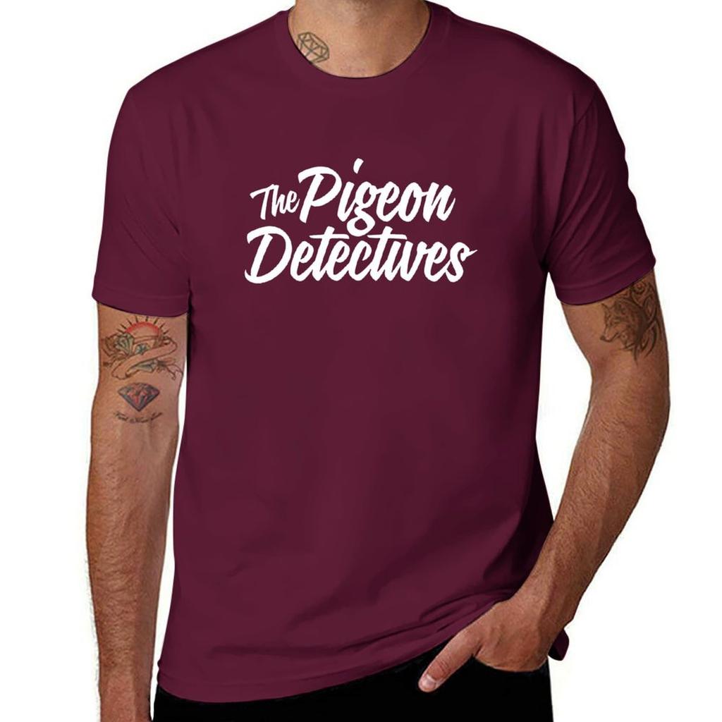 Футболка The Pigeon Detectives для мальчика кавайная одежда синий архив черные смешные футболки для мужчин