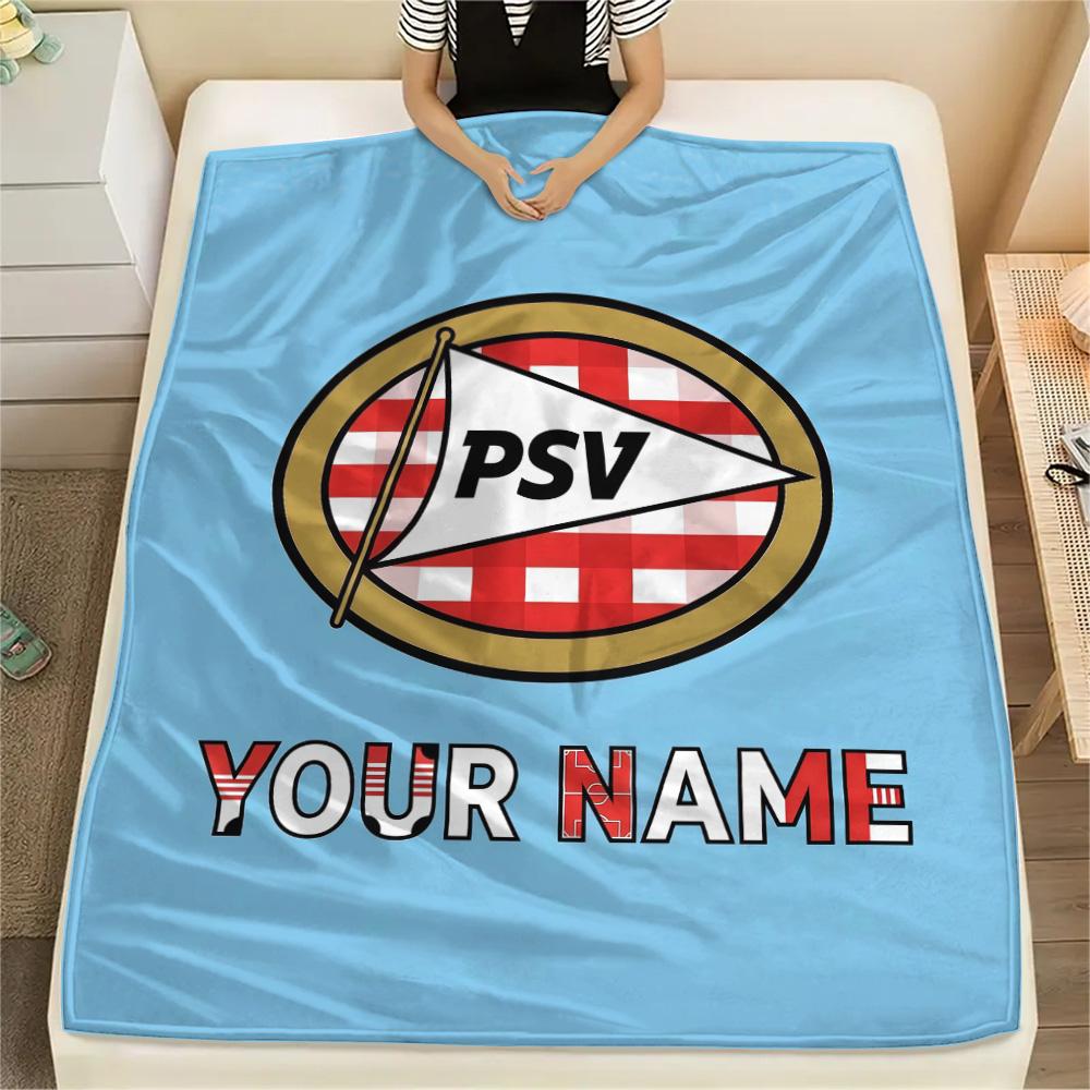 Custom Name PSV Eindhoven Flannel Blanket, High quality Comfortable for All Seasons, Home Decor, Warmth and Comfort