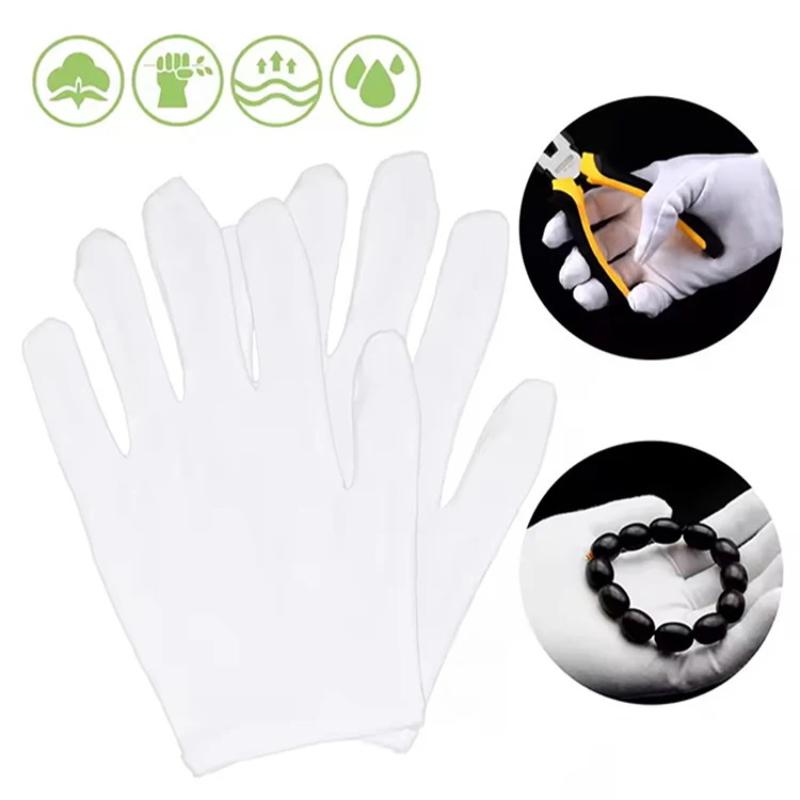 White Work Gloves for Precision Etiquette Inspections and Effective Household Cleaning Tools