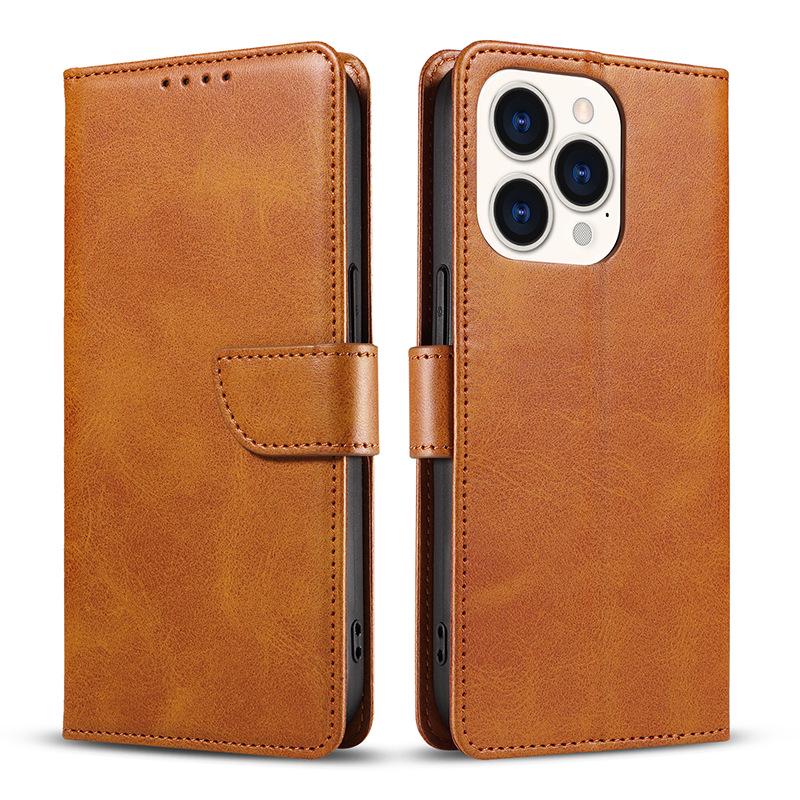 Чехол из телячьей кожи для iPhone 14 Pro, Apple 13, Samsung S23 Ultra Flip Cover.