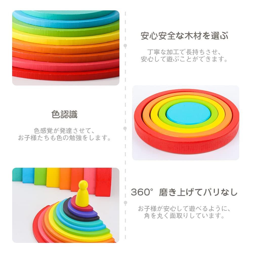 Promise Babe Rainbow Rainbow Tunnel Деревянные игрушки Строительные блоки Развивающая игрушка Круглая Треугольная Квадратная Прямоугольная Арка Деревянная детская головоломка