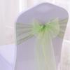 5Pcs Organza Chair Sashes Bright Color Silky Wedding Decoration Clear Chair Cover Back Ties Wedding Reception Event Decor