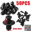 50Pcs 8mm Rivets Fasteners Screw Clips Car Bumper Fender Hole Plastic Push Pin Clip