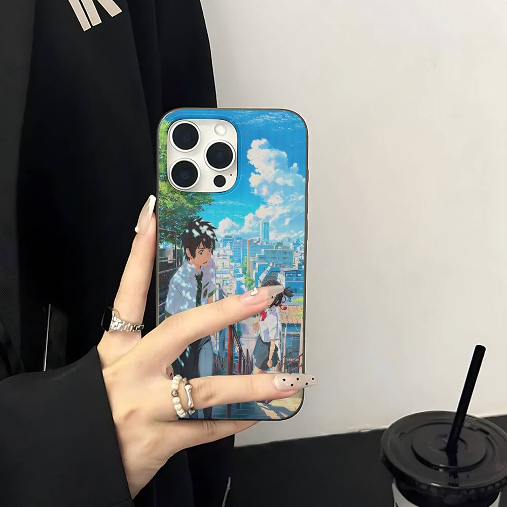 Anime Your N-Name Kimi No Na Wa Wave Corrugated Phone Case For IPhone 17 Air 16 15 14 13 11 12 Pro Max Plus Matte Cover