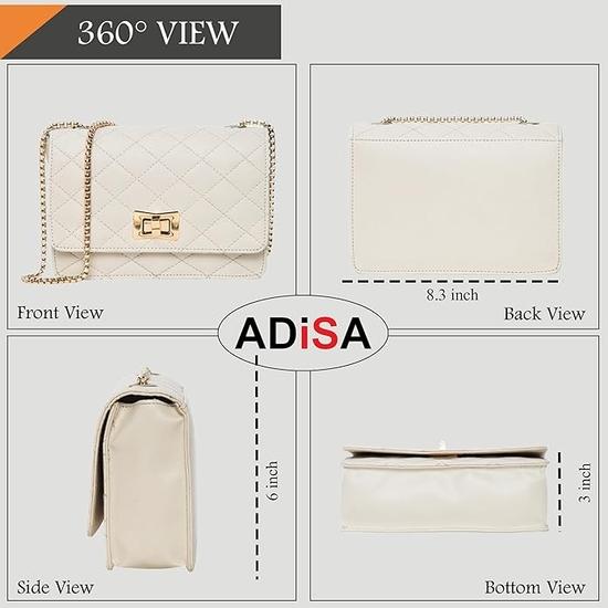 Женская сумка-слинг для вечеринок ADISA с золотой цепочкой (SL5090.)