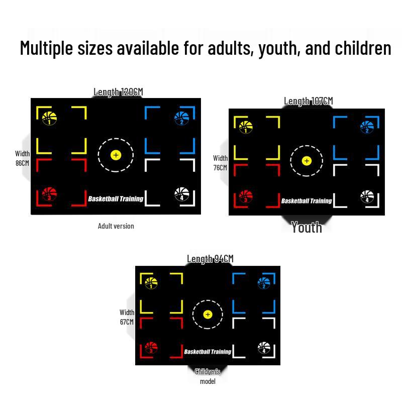 Нескользящий очень большой толстый шумопоглощающий тренировочный коврик для баскетбола – Отличный отскок и гибкая работа ног резиновый коврик