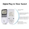 Pack of 2 Digital Plug-in Timer Socket LCD Display 10 Programmable Switching Programs 24 Hours & 7