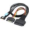Cablecc Mini Cool Edge IO MCIO 4X To NVME PCIe Cable for Mainboard SSD U.2 SFF-8639 PCI-Express