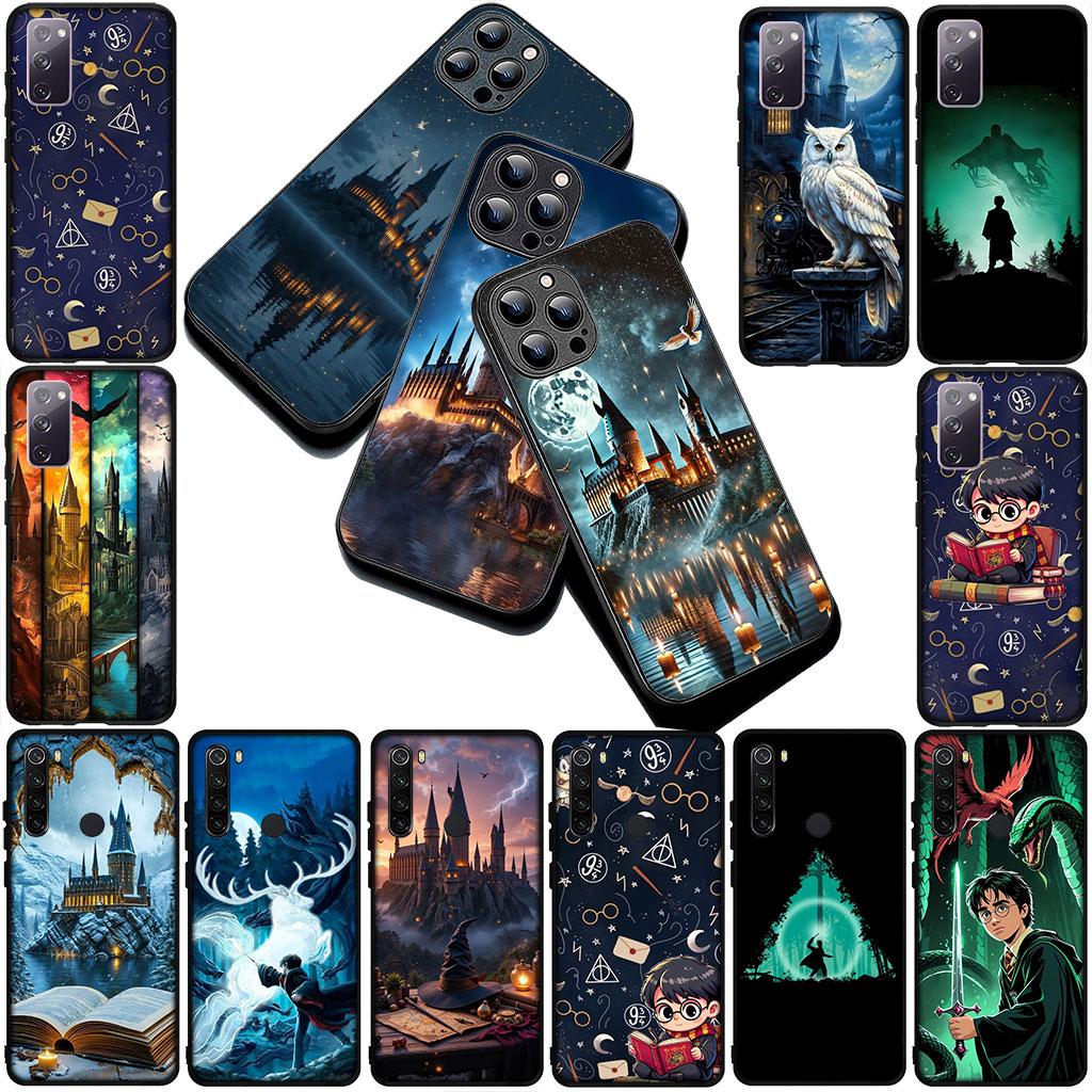 Castle Harries Wand Potters Owl Phone Cover Case for Samsung Galaxy S22 S21 S20 FE Ultra Plus A07 A17 A15 A16 A25 A57 A37 Casing