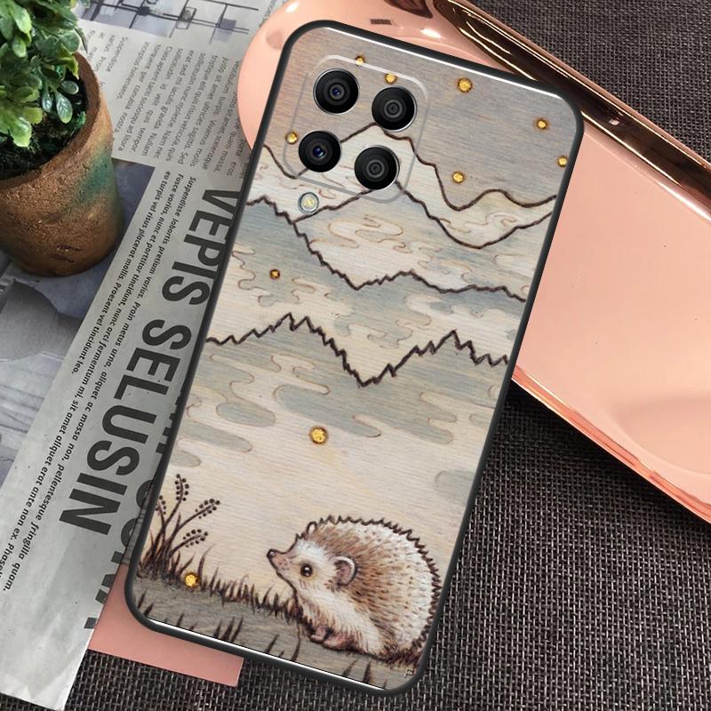 Hedgehog and Balloon For Samsung Galaxy M55 M15 M13 M23 M33 M53 M30s M31s M12 M32 M52 M20 M21 M51 M34 M54 Case