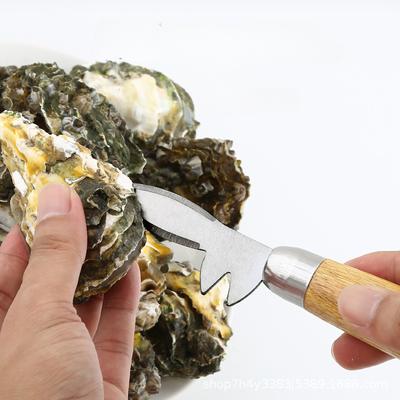 Ножи для устриц с деревянной ручкой, домашний утолщенный нож из нержавеющей стали для профессионалов, многоцелевой нож для гребешков, инструмент для устриц