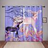 Животные Олень Лес Мультфильм Мечтательный Затемняющие Оконные Шторы для Спальни Гостиной Ванной Кухни Дверь Холла Высокое Затемнение Новинка