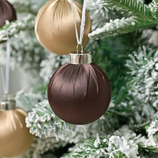 12 шт./набор 6 см бархатный рождественский шар украшение небьющийся пластик многоразовый праздничный рождественская елка подвесной флокированный шар украшение подвеска