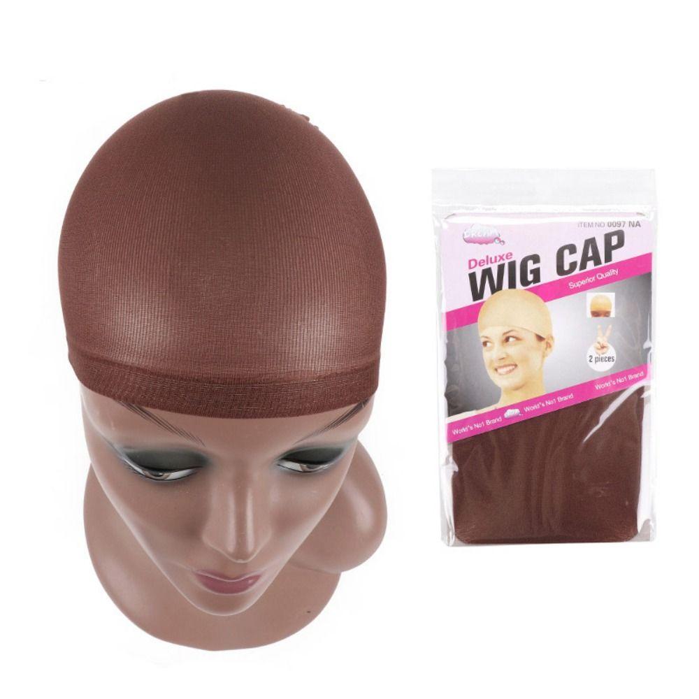 2Pcs Invisible Wig Cap Elastic Hair Net Wig Accessories Stocking Wig Caps for Making Wigs