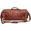 Brown Leather Duffle Bag Leather Duffel Bag 32 Inch Large Travel Bag Gym Sports Overnight Weekender Bag Brown