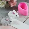 3D Rabbit Silicone Mold - Versatile DIY Cake Decorating, Bakeware, Candle Making, and Resin Clay Molding Tool with Easter Bunnies Shape Design .