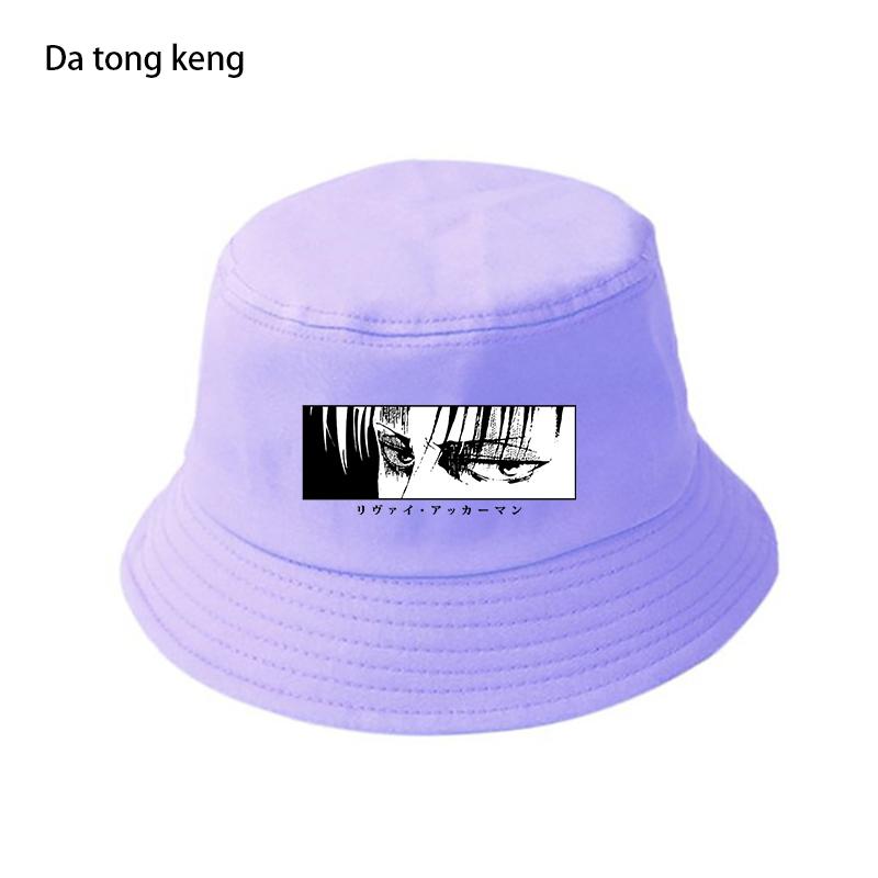 2023 аниме Атака Титанов летняя шляпа женская панама-ведро унисекс дизайн плоский козырек японское аниме шляпа рыбака