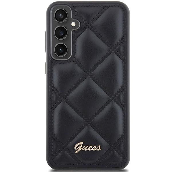 Guess Guhcs23Fepsqsqsk S23 Fe S711Czarny/Black Hardcase Pikowane Metalowe Logo