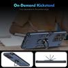 For Motorola Edge 60 Pro 5G Case PC+TPU Drop Defend Phone Cover with Ring Kickstand