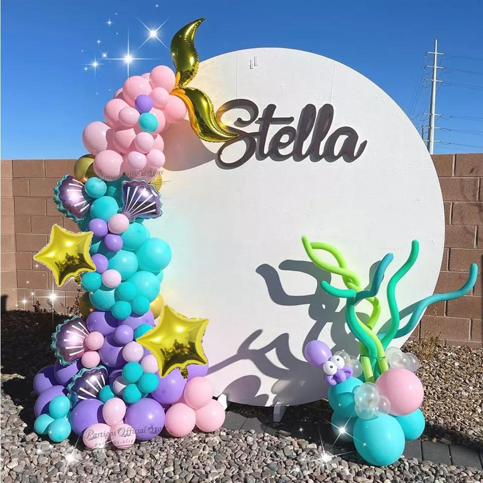 Wedding Birthday Baby Shower Gender Reveal Decorations Dusty Blue White Balloon Arch Garland Kit