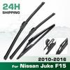 For Nissan Juke F15 2010-2016 2011 2012 2013 2014 Wiper Front & Rear Wiper Blades Windshield Windscreen Window Brushes 22"14"12