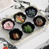 10 Piece Flower/Square Seasoning Dish Black Snack Bowl Multifunctional Fruits Bowl  Hot Pot