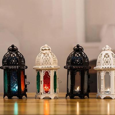 Прозрачное стекло Марокканский стиль Подсвечник-фонарь для чайной свечи Подсвечник для свадебного декора Домашний декор Витрина магазина