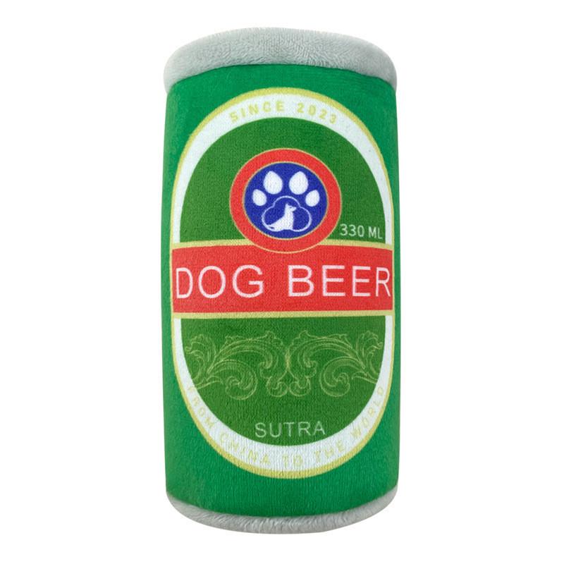 New Can Dog Toy Plush Toy For Dogs Durable Chew Toy With Squeaker 48g Orange/red/blue/green/gray/yellow-green