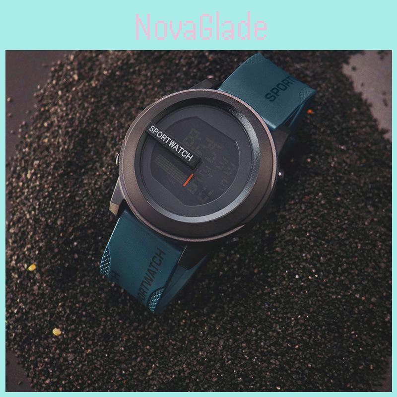 Mens Stylish Digital Sport Watch With Night Light And Short Run Quartz Movement