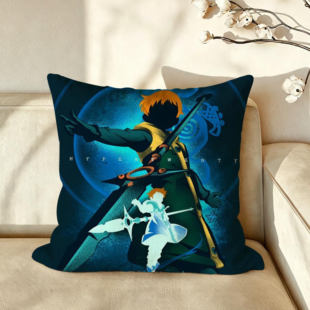 Anime TTheSSevenDDeadlySSins Cushion Cover Pillow Case Antidustmite Pillowcase Silky Short Plush Sofa Cushion Cover hot