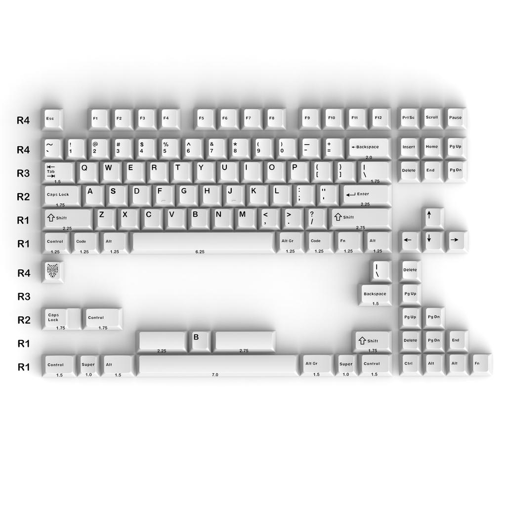 GMK WOB/wOB Колпачки для клавиш Double Shot 114 клавиш PBT Профиль Cherry Раскладка Alice Белые Черные Колпачки для Механических Клавиатур Клавиши 7u