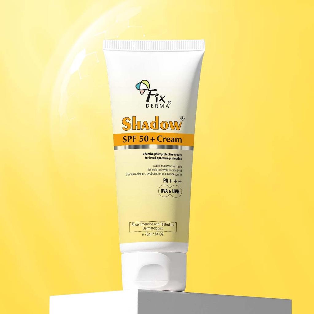 Fixderma Теневой солнцезащитный крем SPF 50+ PA+++ для сухой кожи тела и лица Широкий спектр защиты от UVA и UVB Нежирный и водостойкий