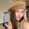 Summer Weave Cap Handmade Painter Hat Fashion Straw Beret  Women