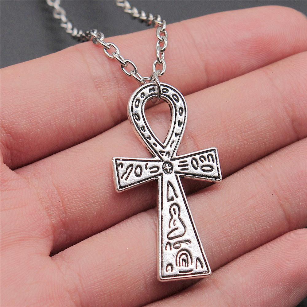 Крест Талисман Амулет 45 см или 70 см Длинная Цепочка Ожерелье Женские Украшения Пляжные Тенденции Художественные Принадлежности