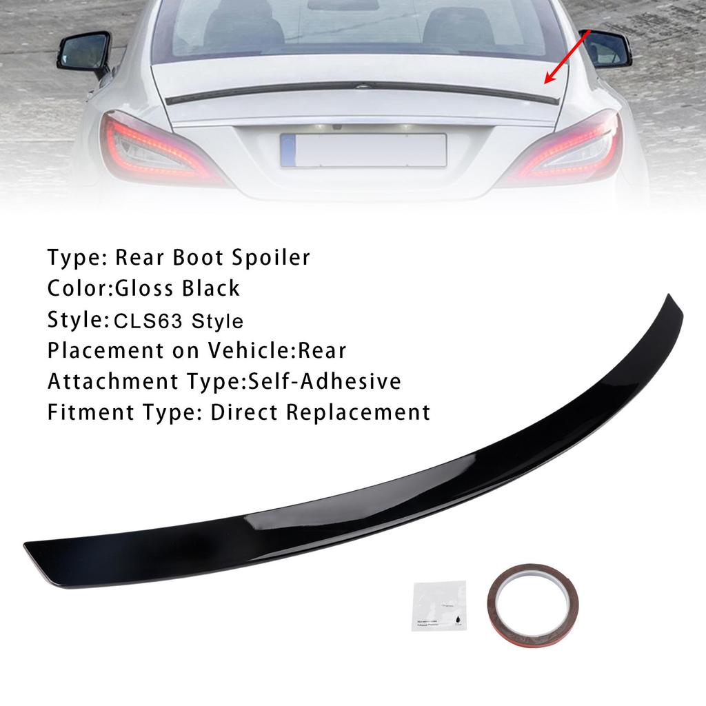 Gloss Black Rear Boot Spoiler For Mercedes-Benz CLS-Class W218 C218 10-18