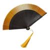 Ancient Fan Hollow Out with Tassels Vintage Bamboo Folding Fan Decor Ladies Hand Fan Daily Use