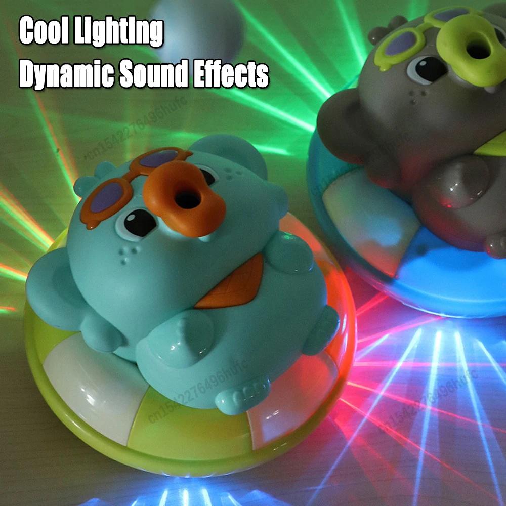Fun Electric Elephant Sliding Car Suspension Ball Automatic Obstacle Avoidance Music Sound And Light Interactive Children'S Toy