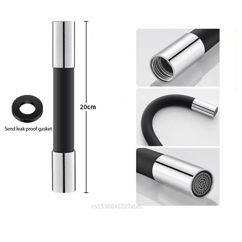 Бытовой гибкий удлинитель для водопроводного крана, универсальная пенящаяся удлинительная трубка, кухонный смеситель для душа с вращением на 360°, с наддувом и артефактом