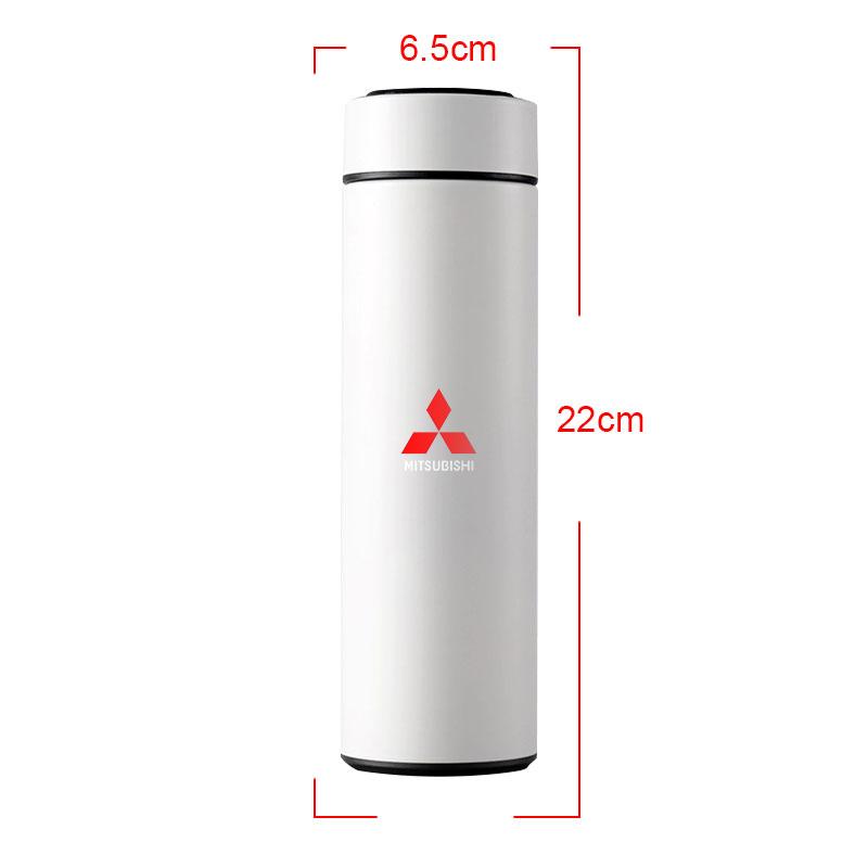 1pcs Car Cup Water Cup Creative Mass Simple Temperature Cup Accessories Emblem For Mitsubishi Lancer ASX Mirage Pajero Xpander
