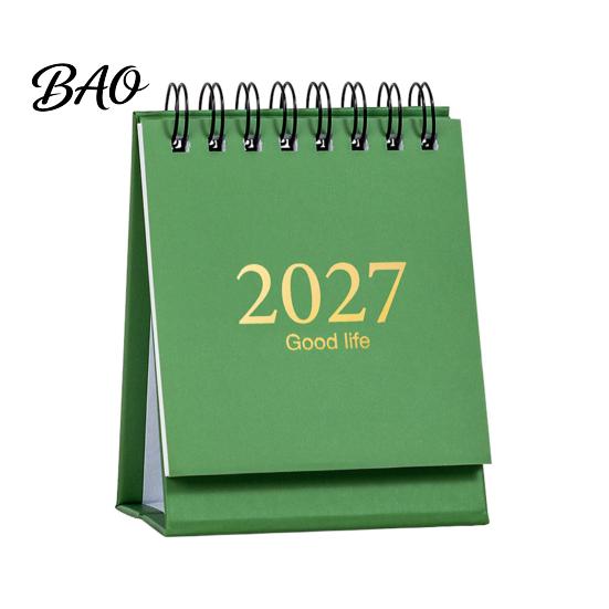 Academic Year Desktop Planner 2027-2028 Mini Standing Flip Desk Calendar, 18 Month from Jan. Cute Stationery for 2027 to Jun. 2028, Pocket Size
