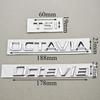 QPZF2 3D ABS Chrome Black Logo OCTAVIA TSI Emblem Letters Car Rear Trunk Badge For Skoda Octavia 1 2 3 4 A5 A7 MK3 Sticker Accessories