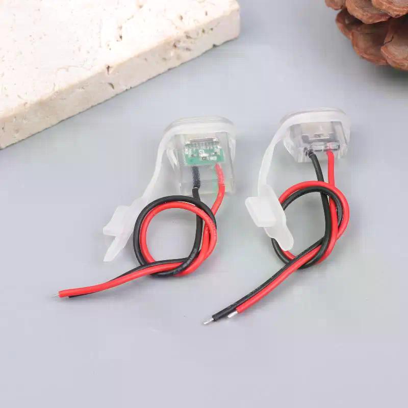3/6 шт. 2-контактная водонепроницаемая зарядная розетка USB Type-C, разъем-гнездо с ночным светом, DIY-порт для зарядки 3A 5V