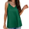 Летний новый однотонный топ с V-образным вырезом, свободная футболка